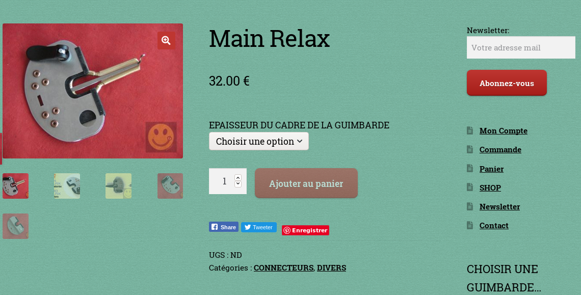 bouton d'achat pour main relax